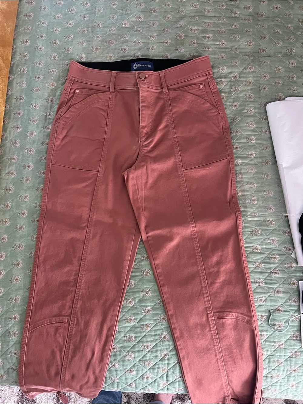 Democracy women's Chinos in Raw Umber color